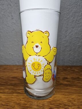 Care Bears Funshine Bear Glass 1983